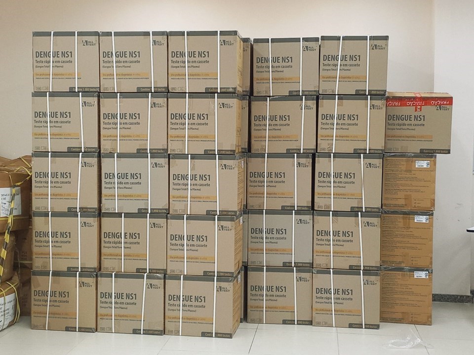 Teste-de-dengue-Sesa Estado recebe 268 mil testes rápidos de dengue