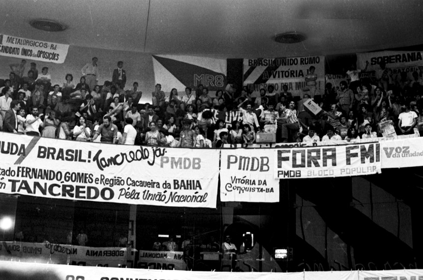 Diretas-Ja-Celio-Azevedo-Senado-Federal Risco de novo golpe ameaçou posse de Sarney e volta da democracia, há 40 anos