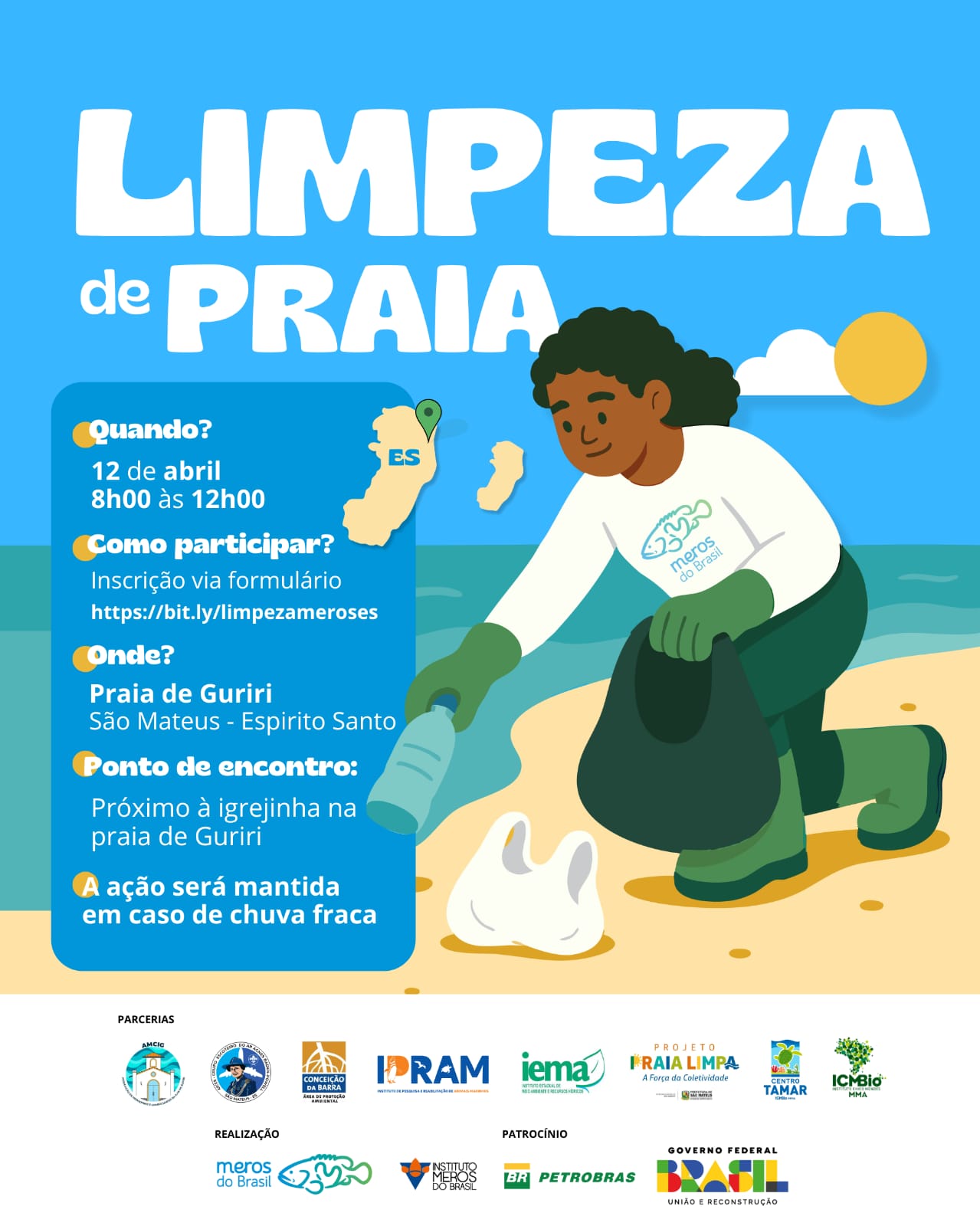 Limpeza-de-Praia-Meros-do-Brasil Meros do Brasil e parceiros realizam limpeza de praia neste sábado em Guriri