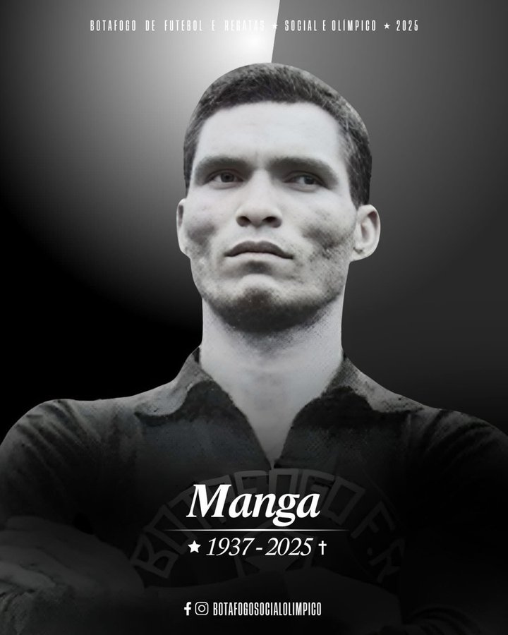 Manga-Botafogo Ex-goleiro Manga morre aos 87 anos