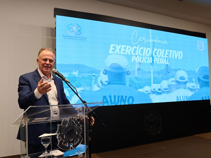 Policiais-penais-Mateus-Fonseca-Governo-ES-Casagrande Casagrande recepciona 333 novos policiais penais para o ES