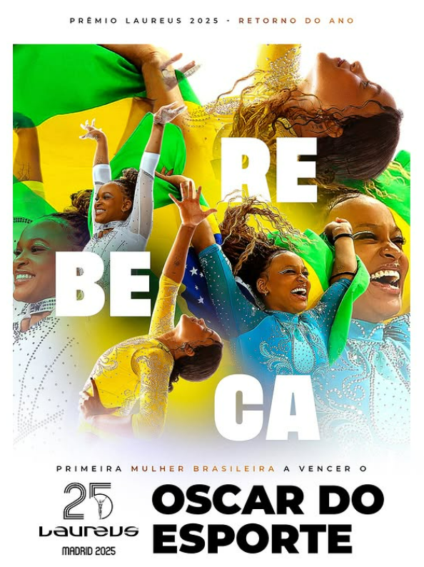 Rebeca-e-o-Oscar-cbginastica-Instagram Rebeca Andrade conquista prêmio Laureus, o Oscar do Esporte