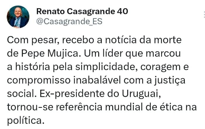 Casagrande-com-Mujica Ex-presidente do Uruguai, Pepe Mujica morre aos 89 anos