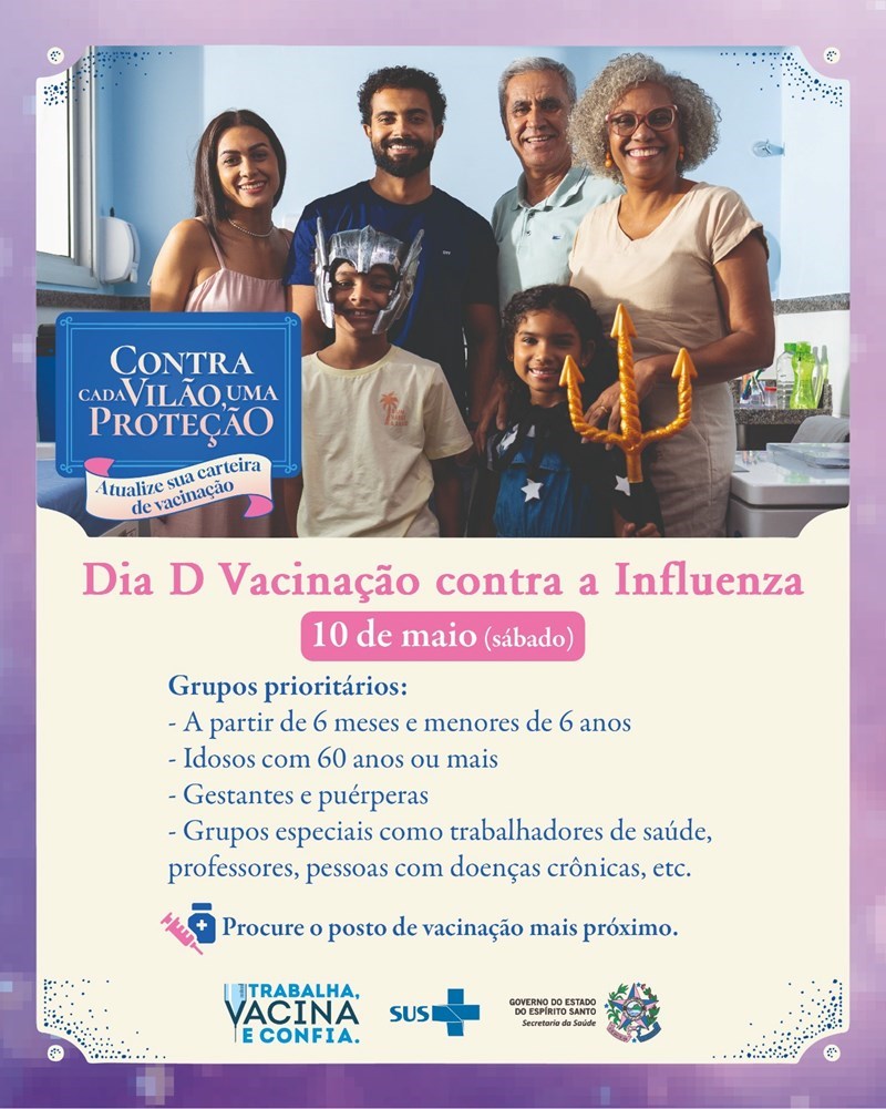 Vacina-contra-gripe-Sesa Vacinação contra gripe tem dia ‘D’ neste sábado, de norte a sul do ES