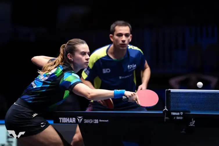 Bruna-Takahashi-e-Hugo-Calderano-WTT-2 Hugo Calderano e Bruna Takahashi decidem torneio na Eslovênia