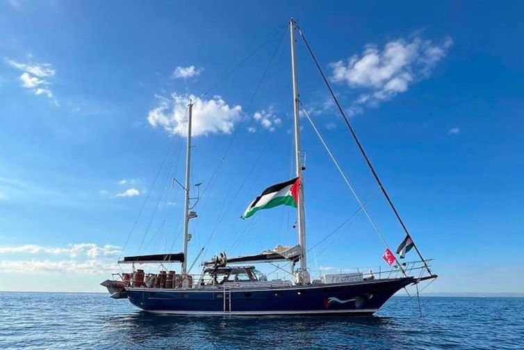 Flotilha-Madeleine-gazafreedomflotilla-Instagram Ativistas preparam "missão maior" à Faixa de Gaza, diz Thiago Ávila