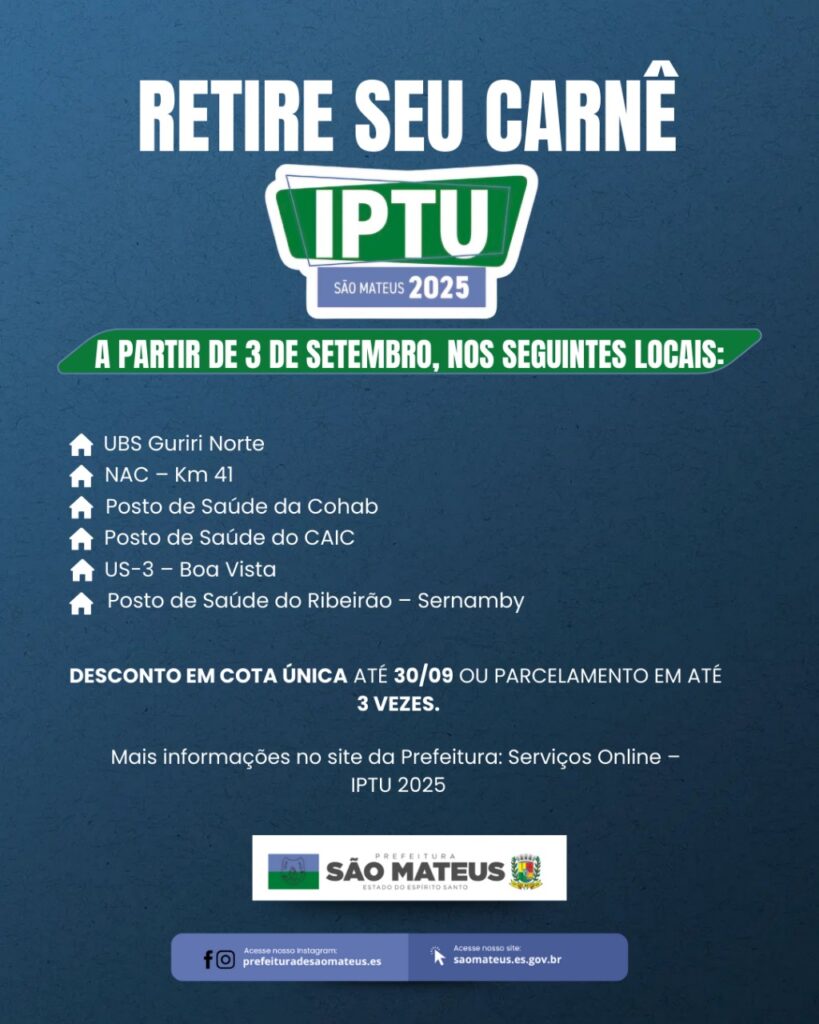 IPTU-819x1024 São Mateus prorroga prazo para pagamento de IPTU com desconto