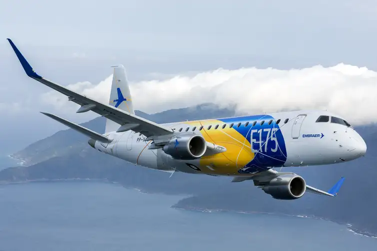 Jato-Embraer-E175-Rciardo-Beccari-Embraer Medidas de apoio e defesa da soberania marcam 1 mês de tarifaço