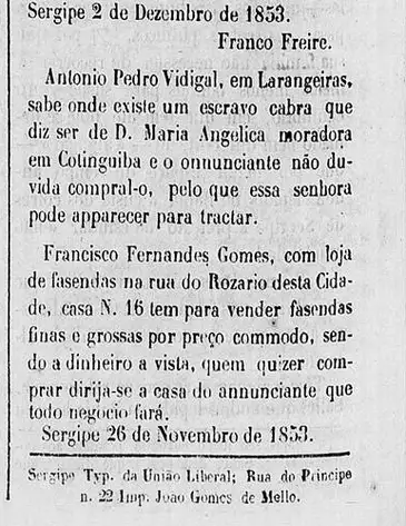 Ditadura-anuncio-de-escravo-Reproducao-Arquivo-Nacional Maioria de empresários que apoiou ditadura vem de famílias escravistas
