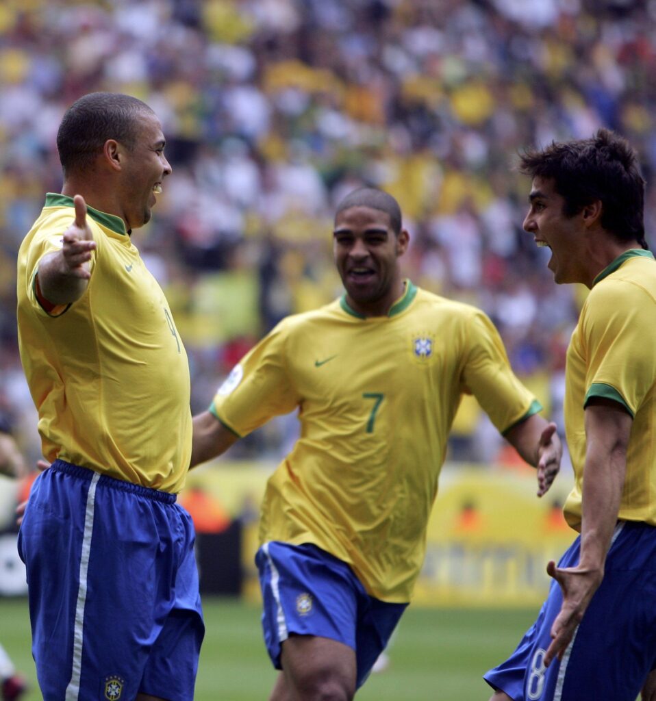 Copa-2006-Ronaldo-Adriano-e-Kaka-Acervo-CBF-2-958x1024 Brasil nas Copas: 2006, Seleção ficou nas quartas de final