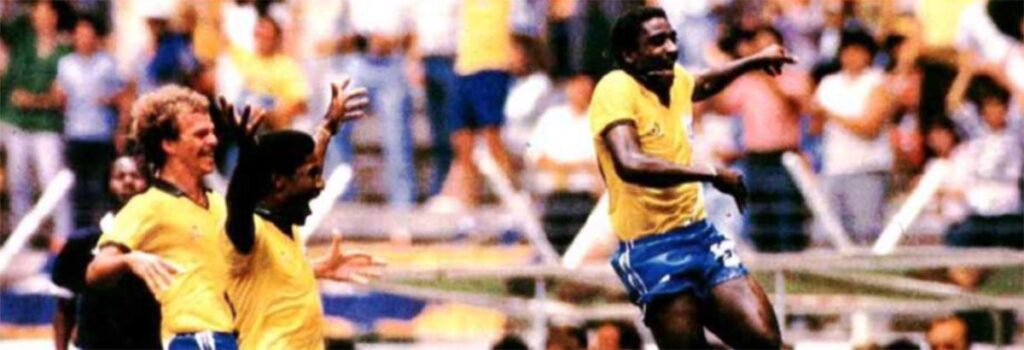 Copa-86-Josimar-marca-e-comemora-Acervo-CBF-1024x350 Brasil nas Copas: 1986, a magia do Estádio Jalisco, em Guadalajara