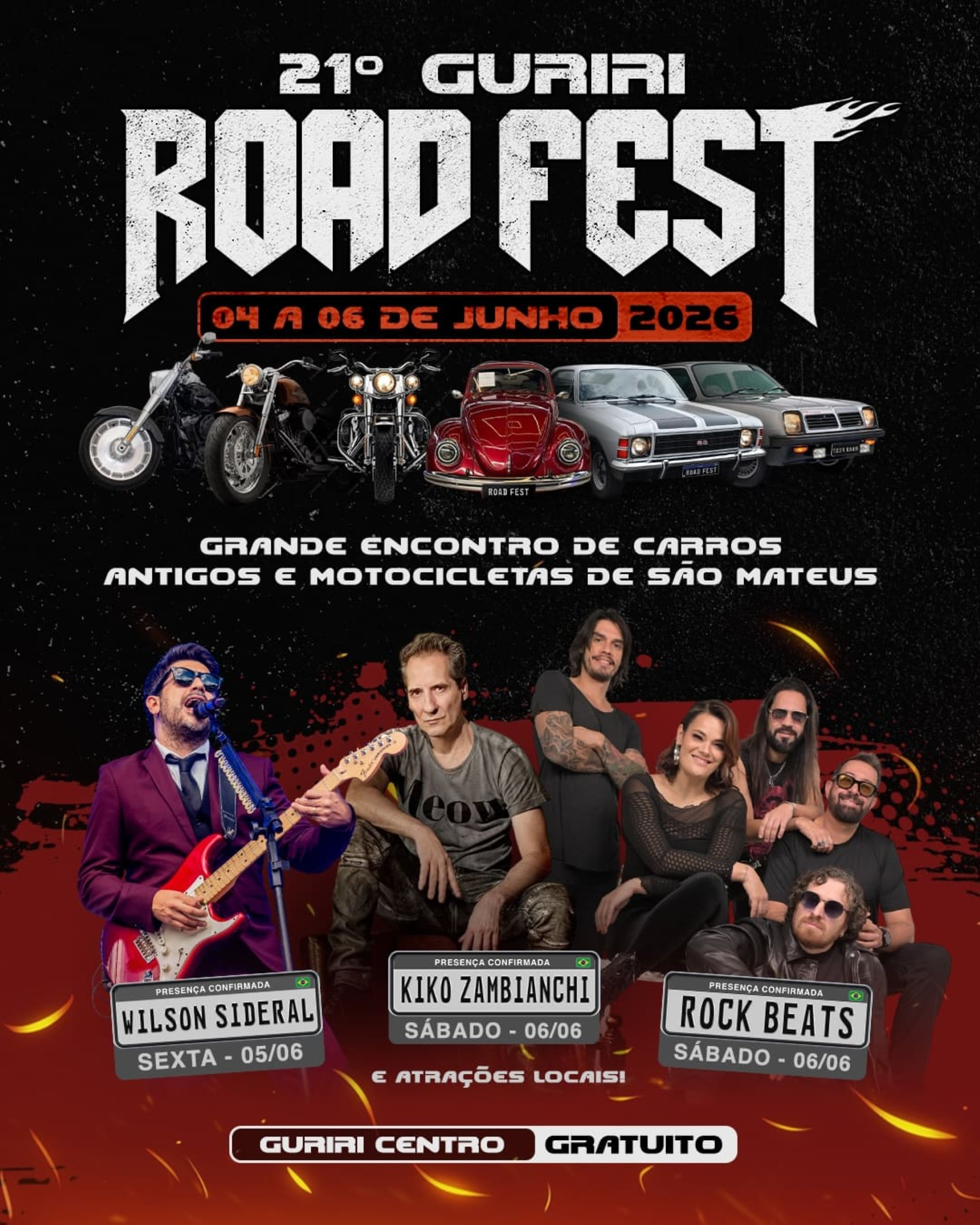 Guriri-Road-Fest-2026-b Kiko Zambianchi e encontro de carros antigos são destaques deste sábado no Guriri Road Fest
