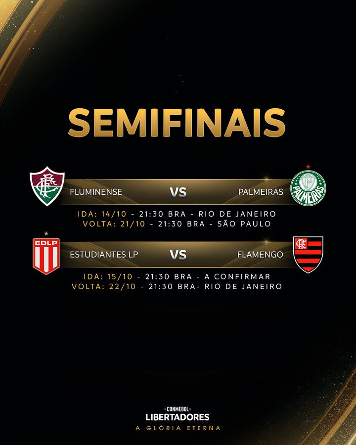 Semifinais-Libertadores-2026-Conmebol-Libertadores Conmebol anuncia datas e horários das semifinais da Copa Libertadores